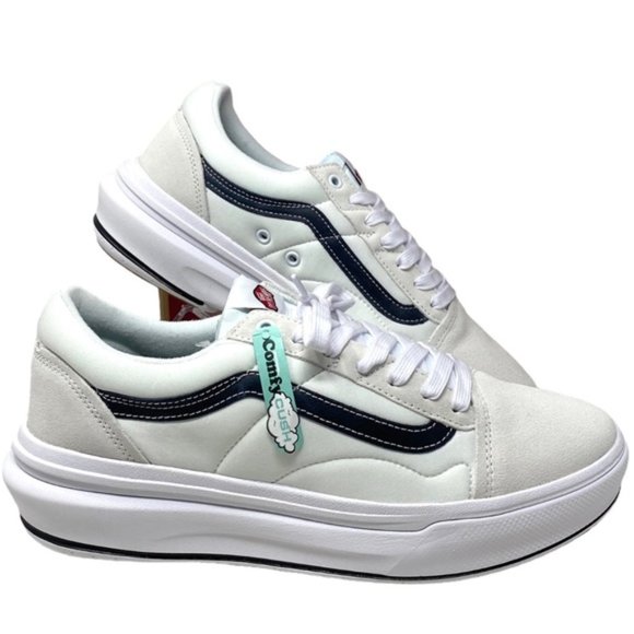Vans Other - VANS Old Skool Overt CC Shoes Platform White Canvas Suede Men's Low VN0A7Q5EWHT